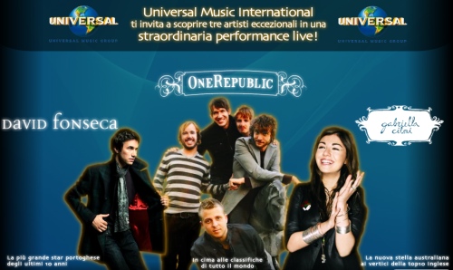 SHOWCASE UNIVERSAL CON ONE REPUBLIC, GABRIELLA CILMI, DAVID FONSECA