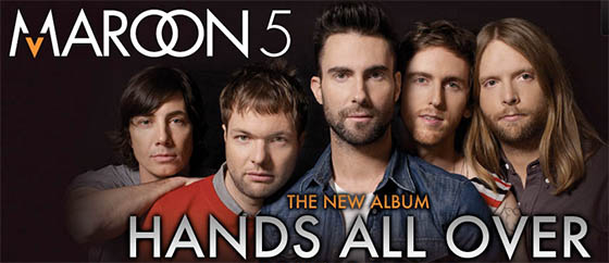 I MAROON 5 ANNUNCIANO IL LORO TERZO ALBUM "HANDS ALL OVER"