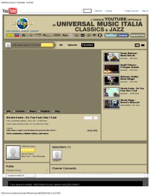 Al varo il sito You Tube UNIVERSAL CLASSICS & JAZZ