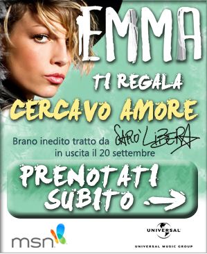 Scarica gratuitamente "Cercavo Amore" - brano inedito di Emma