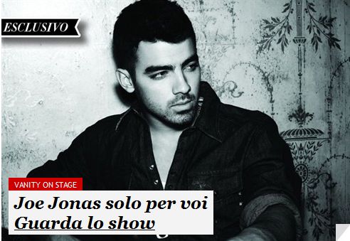 Vanity on Stage: l'esclusivo showcase live di Joe Jonas
