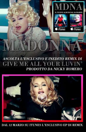 In esclusiva sulla pagina facebook di Universal Music l'inedito remix di GMAYL di Madonna prodotto da Nicky Romero