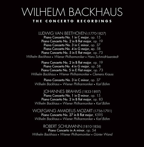 Wilhelm Backhaus: il box con tutti i suoi concerti  per pianoforte