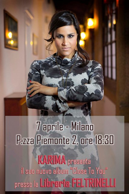 Karima presenta l'album alla Feltrinelli di Milano