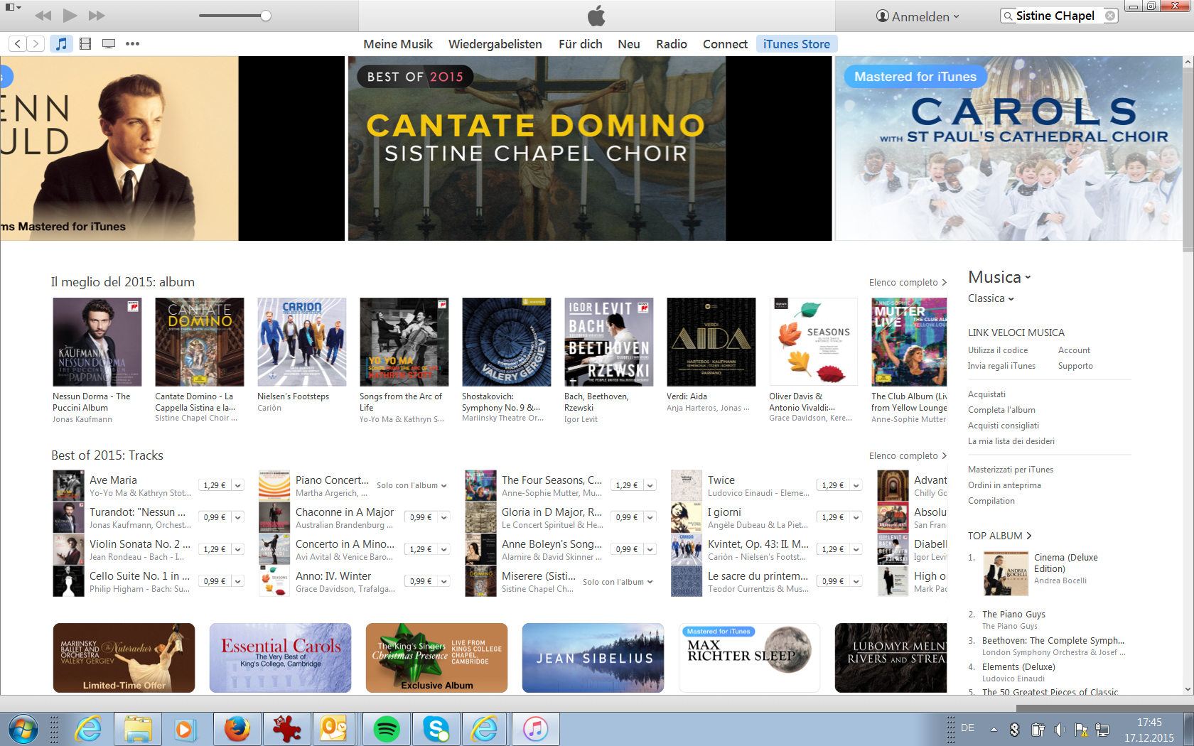 "Cantate Domino" è tra i BEST OF 2015 di Apple Music