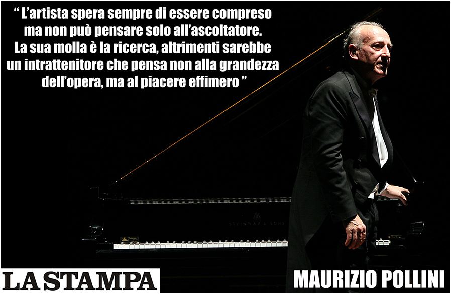 Maurizio Pollini : l'intervista su LA STAMPA di oggi