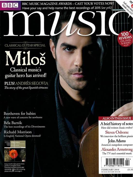 Miloš in copertina su BBC Music Magazine