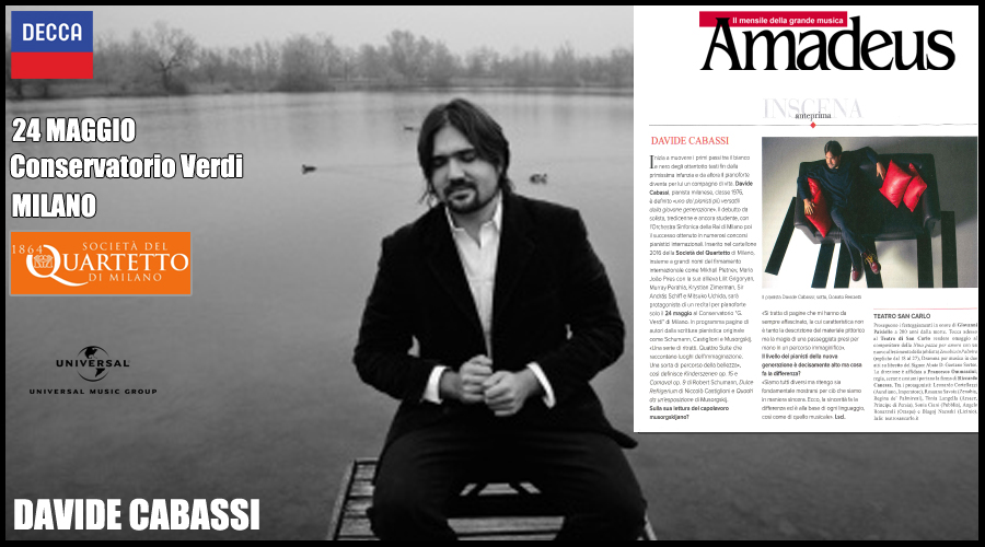 Davide Cabassi: l'intervista di Amadeus