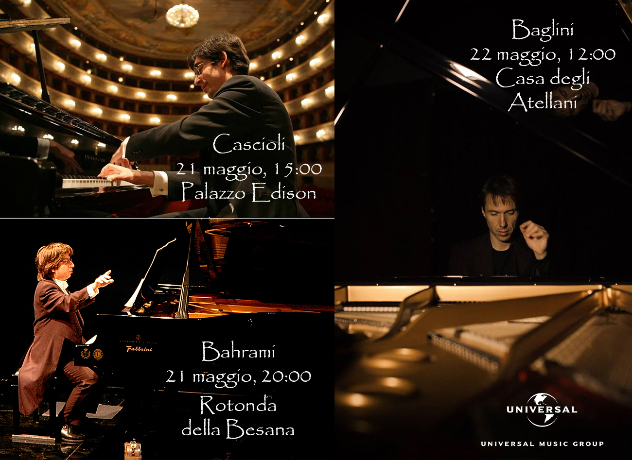 CASCIOLI, BAHRAMI, BAGLINI A PIANO CITY