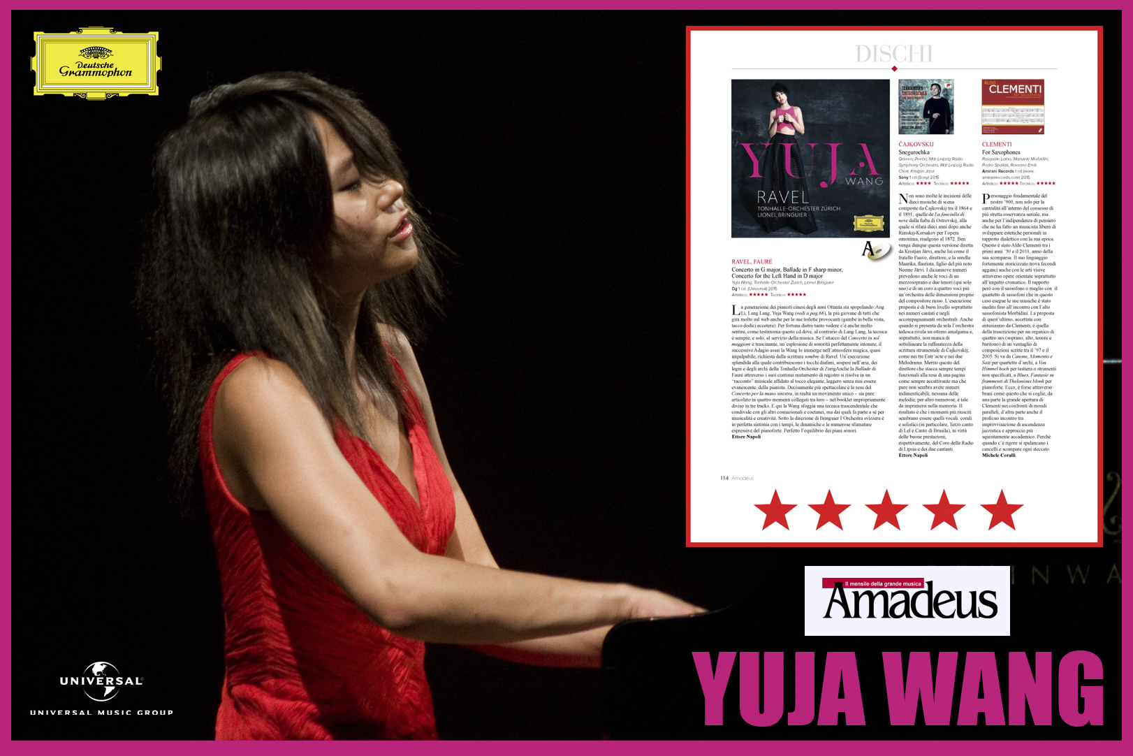 Yuja Wang: 5 stelle di Amadeus per il suo Ravel