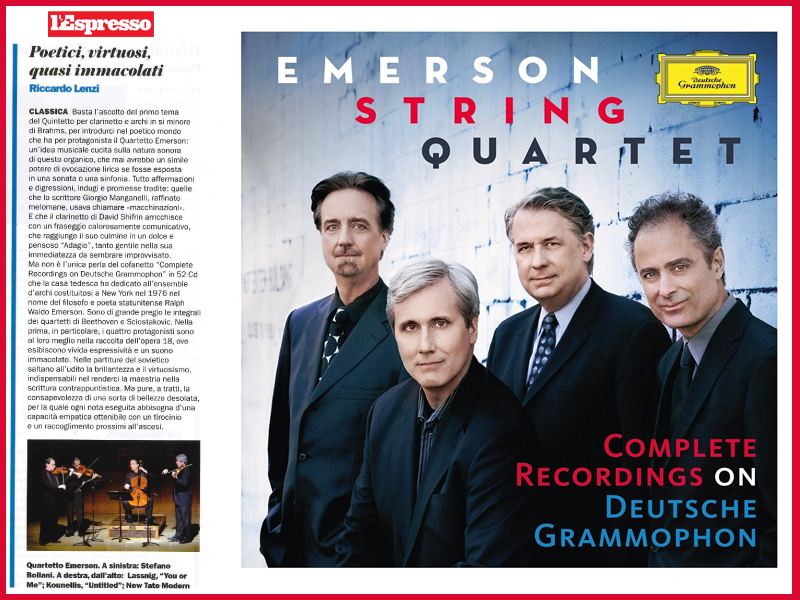 Emerson Strings Quartet : su l'Espresso