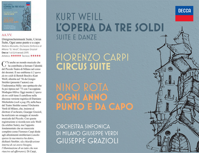 L'Opera da tre soldi riceve 5 stelle da Amadeus