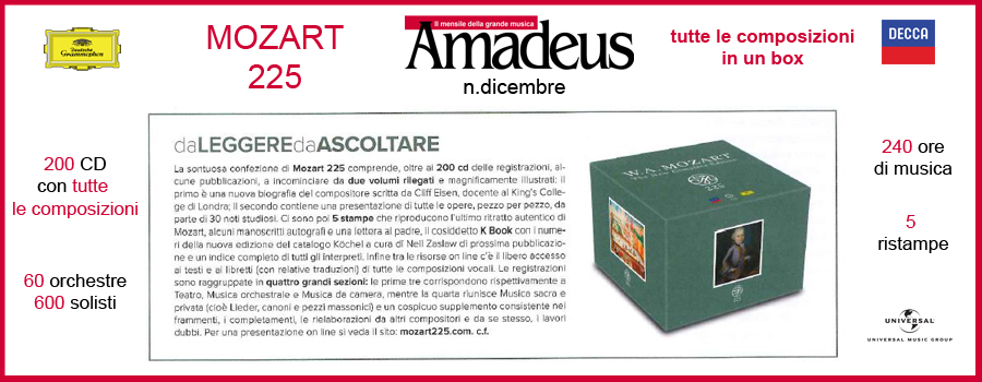 Mozart 225: il box dei record anche su Amadeus di dicembre.