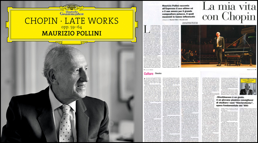 Maurizio Pollini: il grande amore per Chopin raccontato a L'Espresso