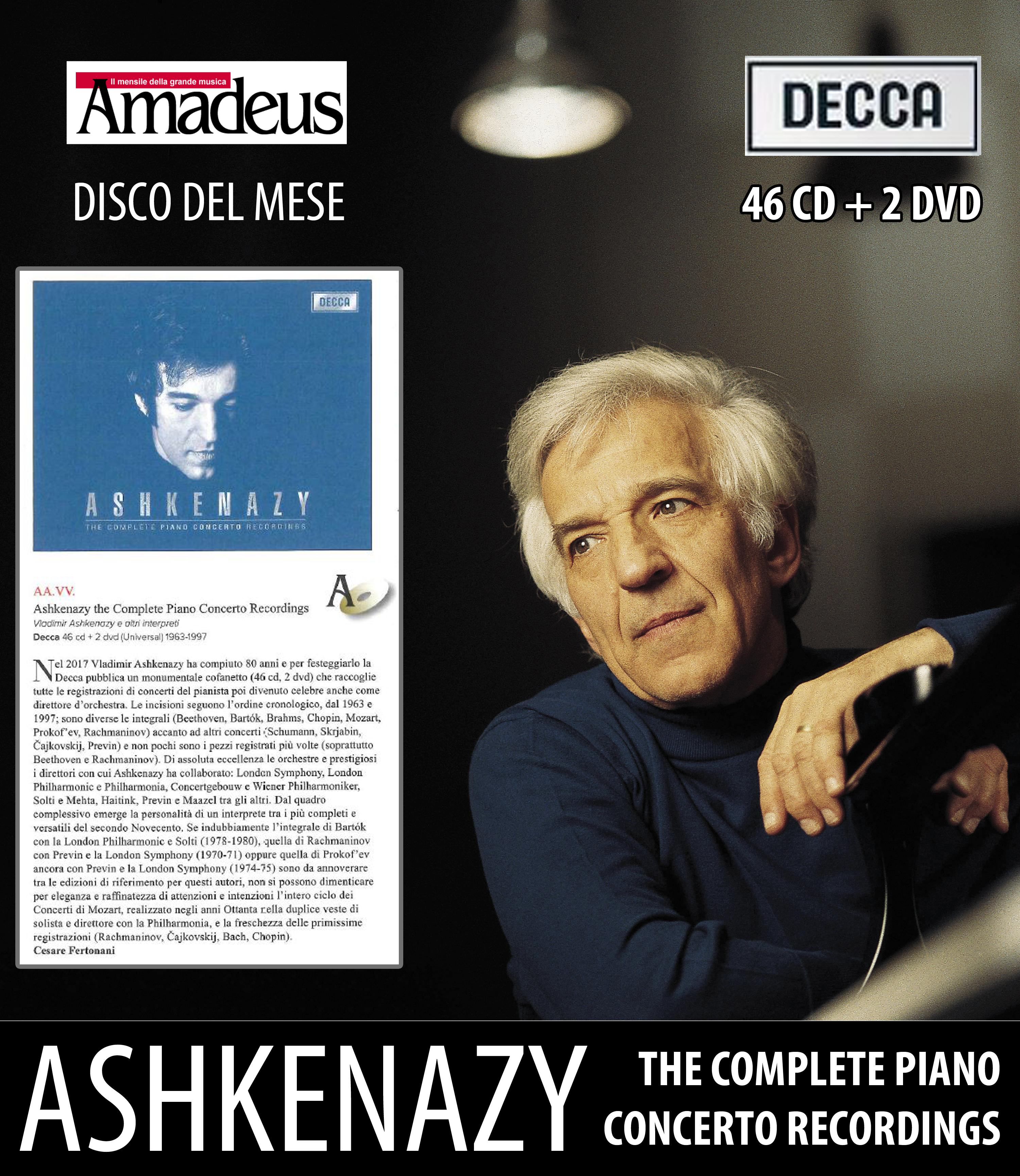 Vladimir Ashkenazy: il suo box 'Disco del Mese' su Amadeus